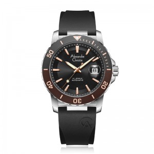 Alexandre Christie AC 6141 Silver Black Rosegold Rootbeer Rubber Automatic MARSSBARG